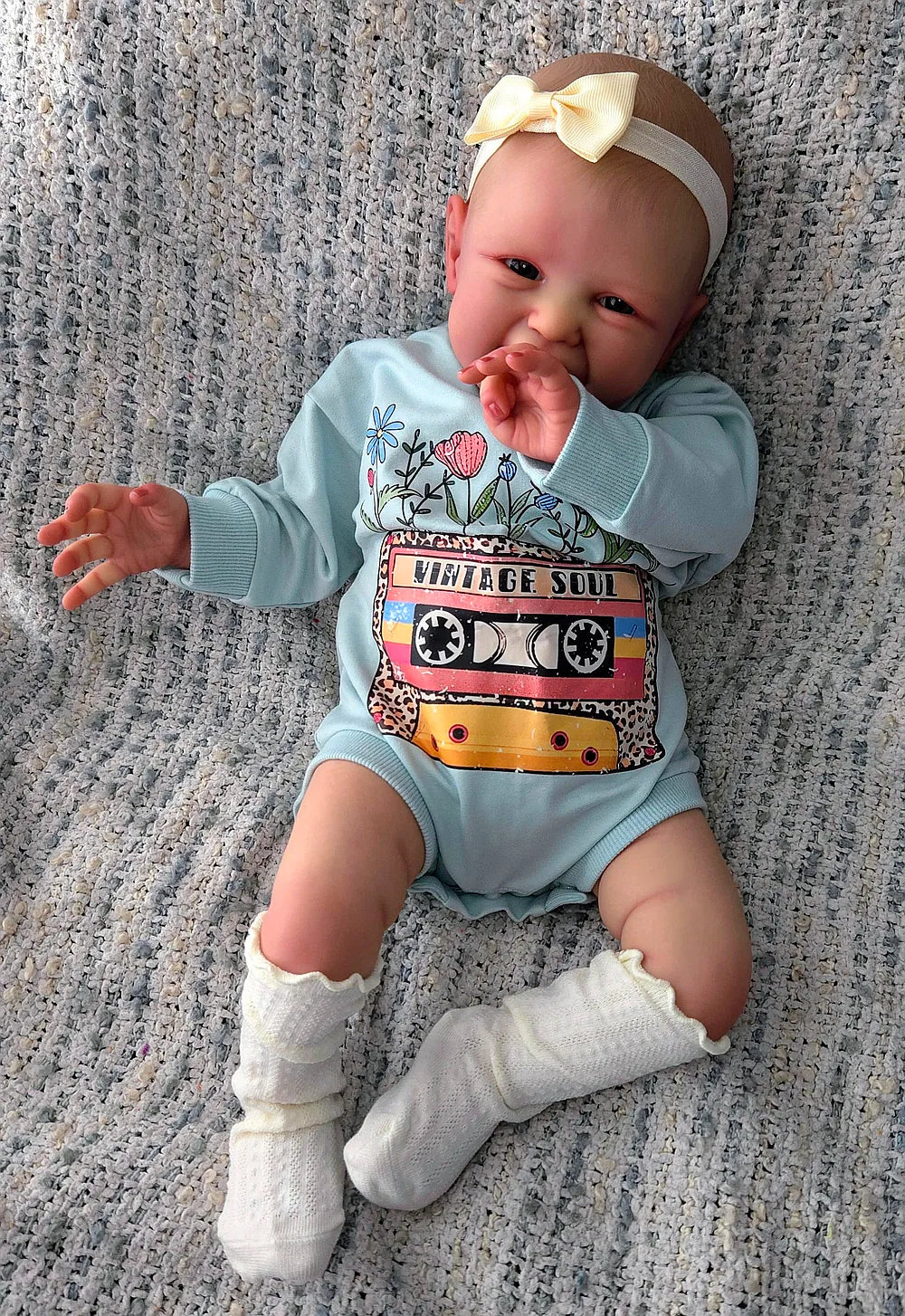 Full Body Silicone Reborn Baby Girl “Amelia” | 23” Realistic Toddler Doll | Custom Handmade Silicone Baby