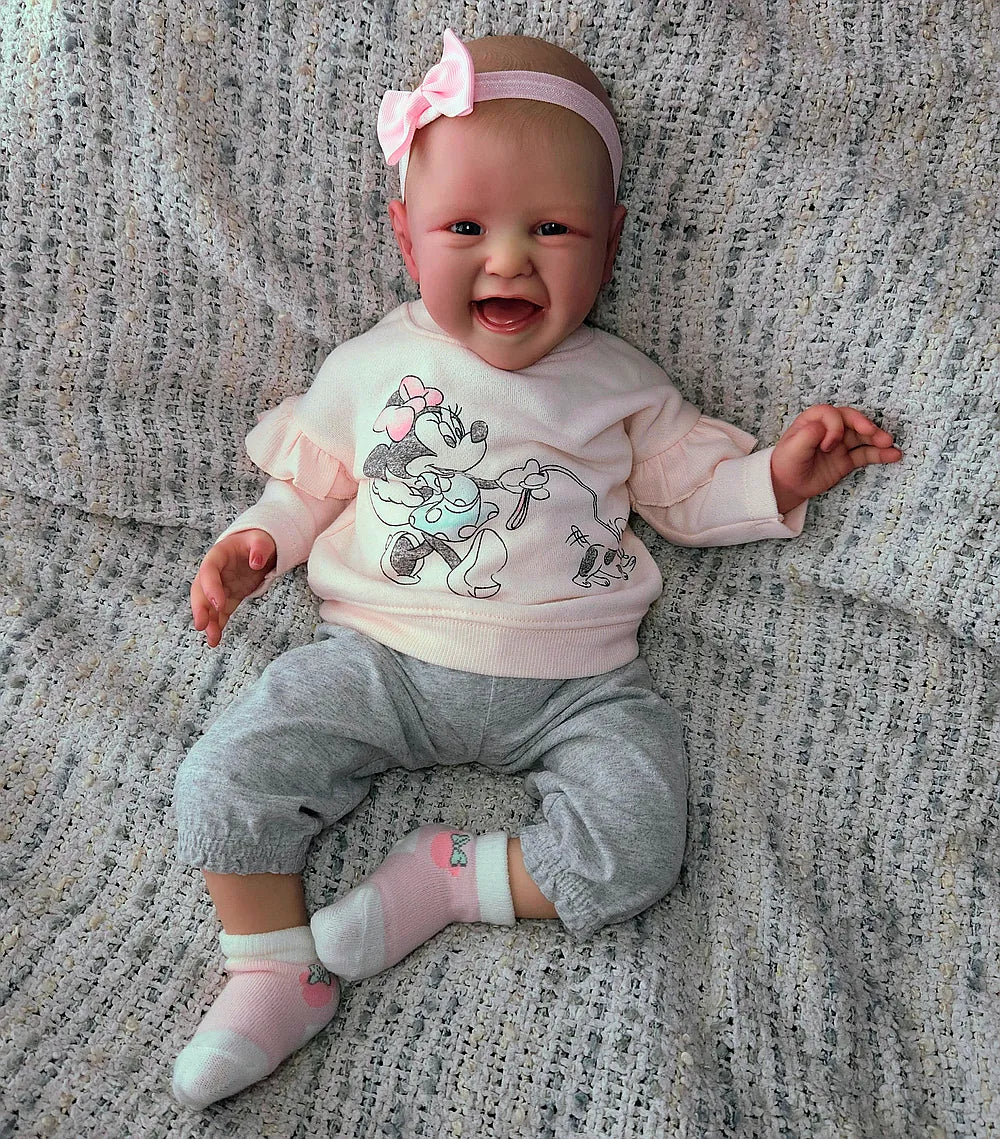 Full Body Silicone Reborn Baby Girl “Amelia” | 23” Realistic Toddler Doll | Custom Handmade Silicone Baby