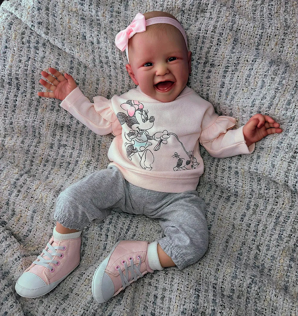 Full Body Silicone Reborn Baby Girl “Amelia” | 23” Realistic Toddler Doll | Custom Handmade Silicone Baby