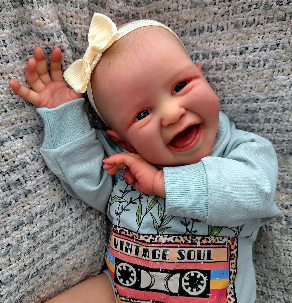 Full Body Silicone Reborn Baby Girl “Amelia” | 23” Realistic Toddler Doll | Custom Handmade Silicone Baby