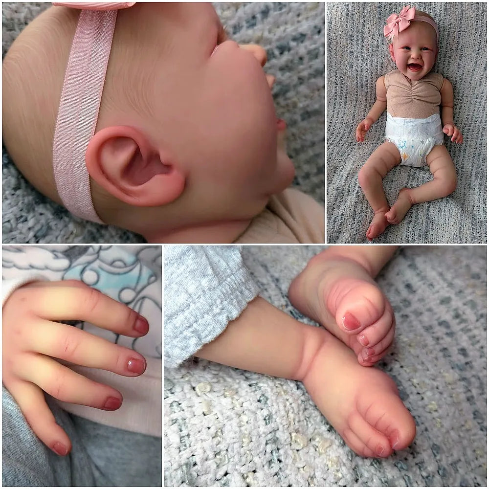 Full Body Silicone Reborn Baby Girl “Amelia” | 23” Realistic Toddler Doll | Custom Handmade Silicone Baby
