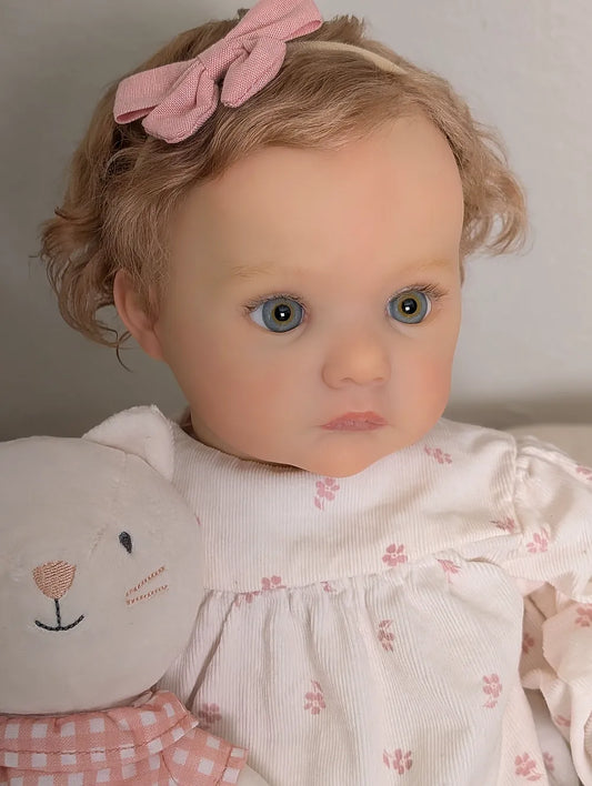 23” Realistic Toddler Doll " Baily" | Full Body Silicone Reborn Baby Girl | Custom Handmade Silicone Baby
