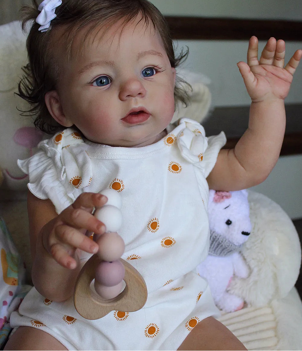 Custom Handmade Silicone Baby | 23” Realistic Toddler Doll " Becky" | Full Body Silicone Reborn Baby Girl