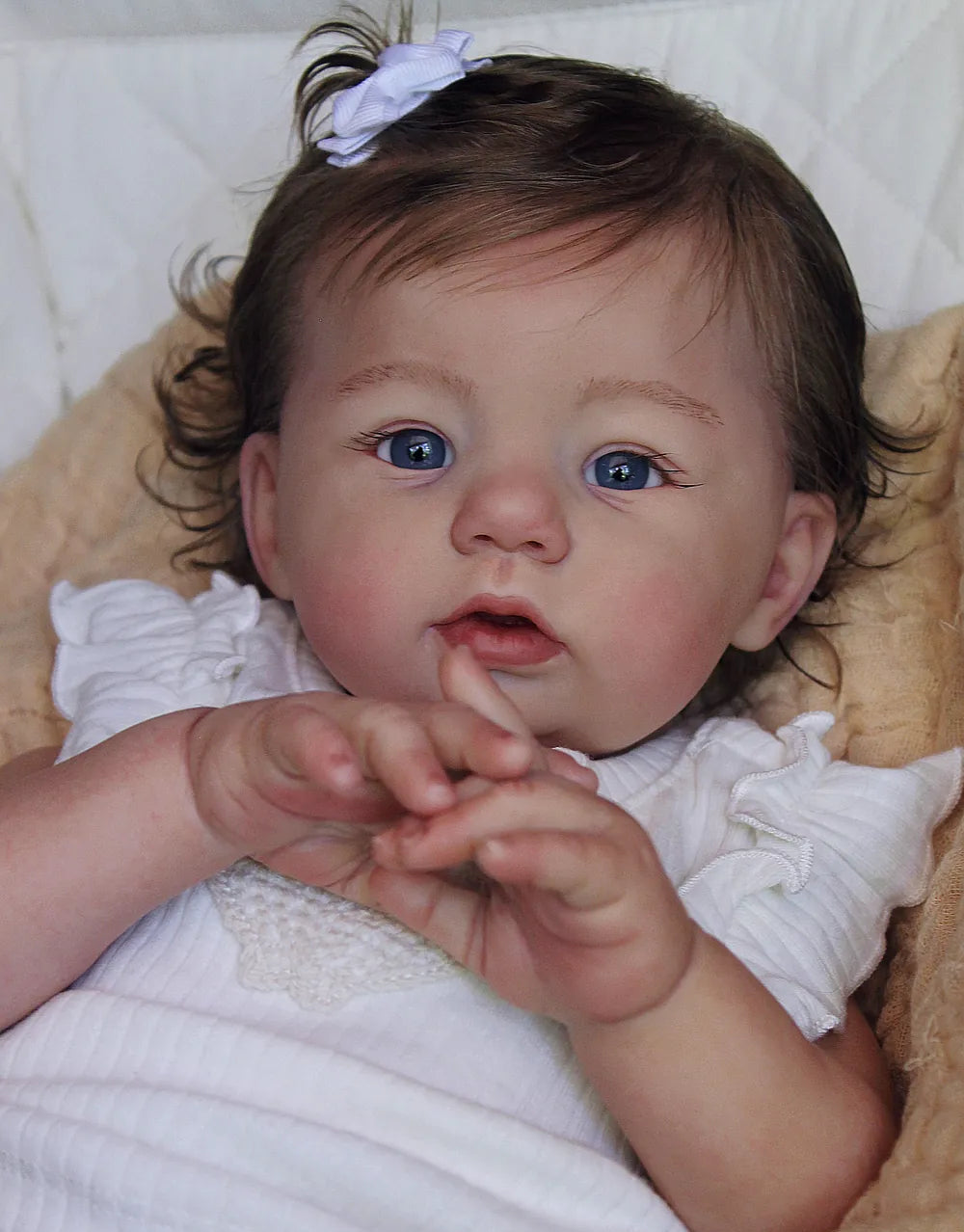 Custom Handmade Silicone Baby | 23” Realistic Toddler Doll " Becky" | Full Body Silicone Reborn Baby Girl