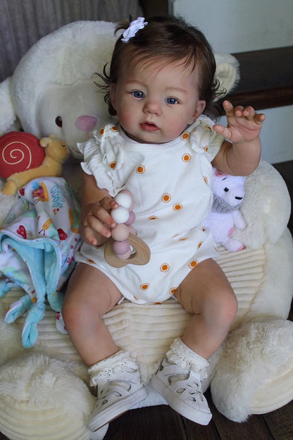 Custom Handmade Silicone Baby | 23” Realistic Toddler Doll " Becky" | Full Body Silicone Reborn Baby Girl