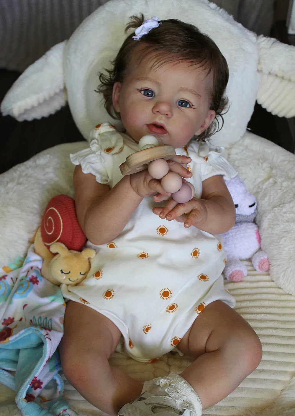 Custom Handmade Silicone Baby | 23” Realistic Toddler Doll " Becky" | Full Body Silicone Reborn Baby Girl