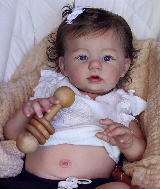 Custom Handmade Silicone Baby | 23” Realistic Toddler Doll " Becky" | Full Body Silicone Reborn Baby Girl